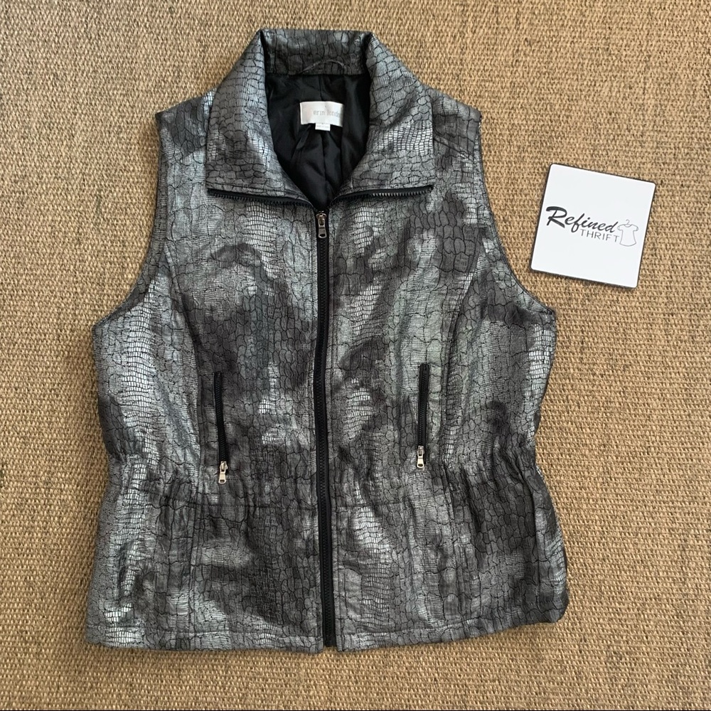 Erin London Snakeskin Print Vest